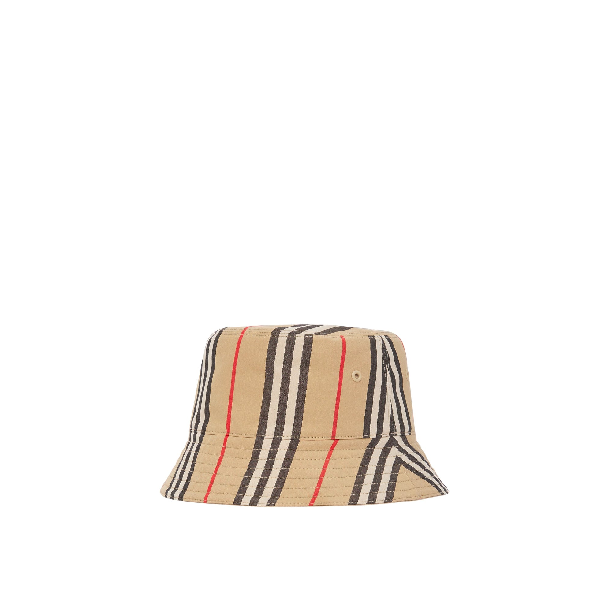 Reversible bobble with iconic stripes - Archive Beige