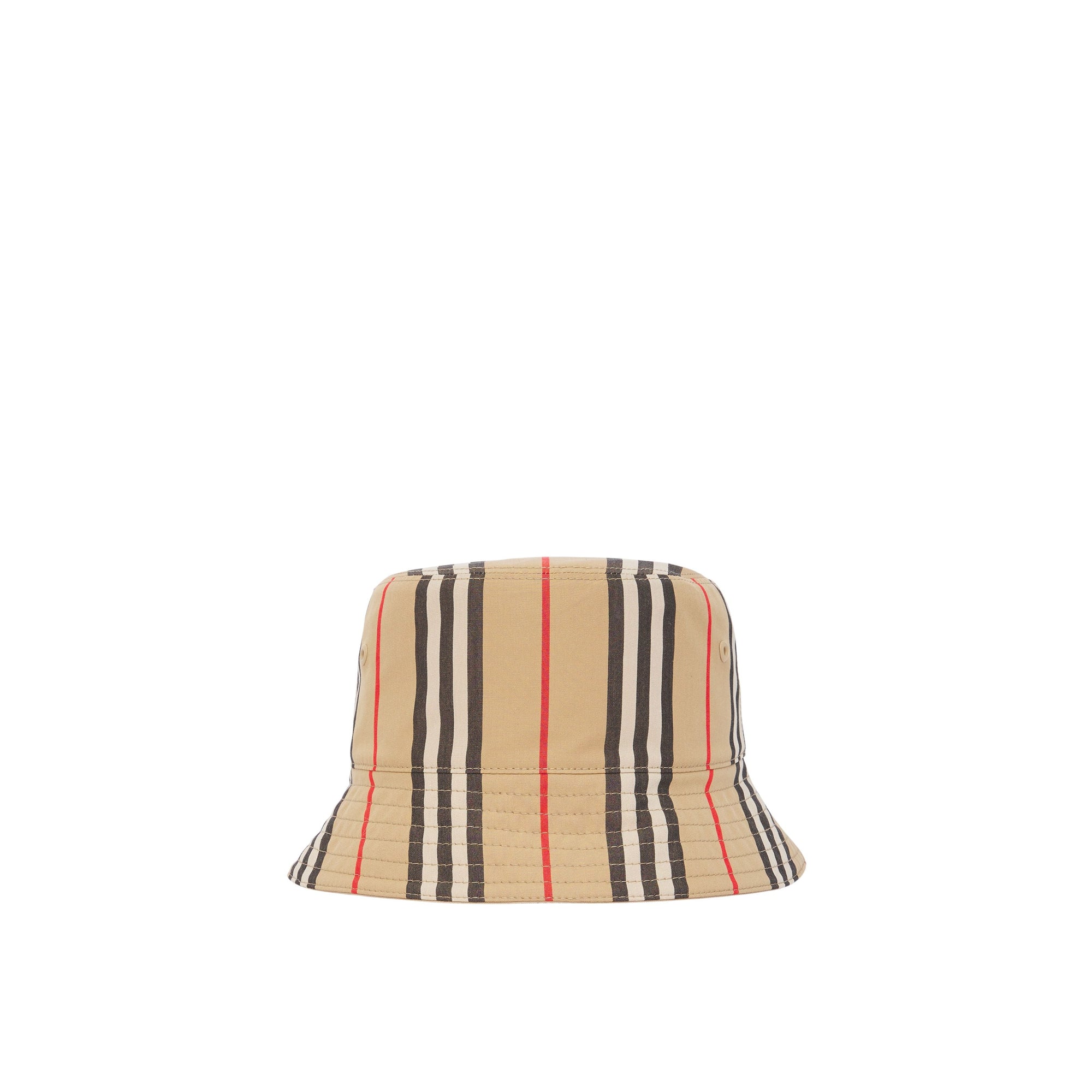 Reversible bobble with iconic stripes - Archive Beige