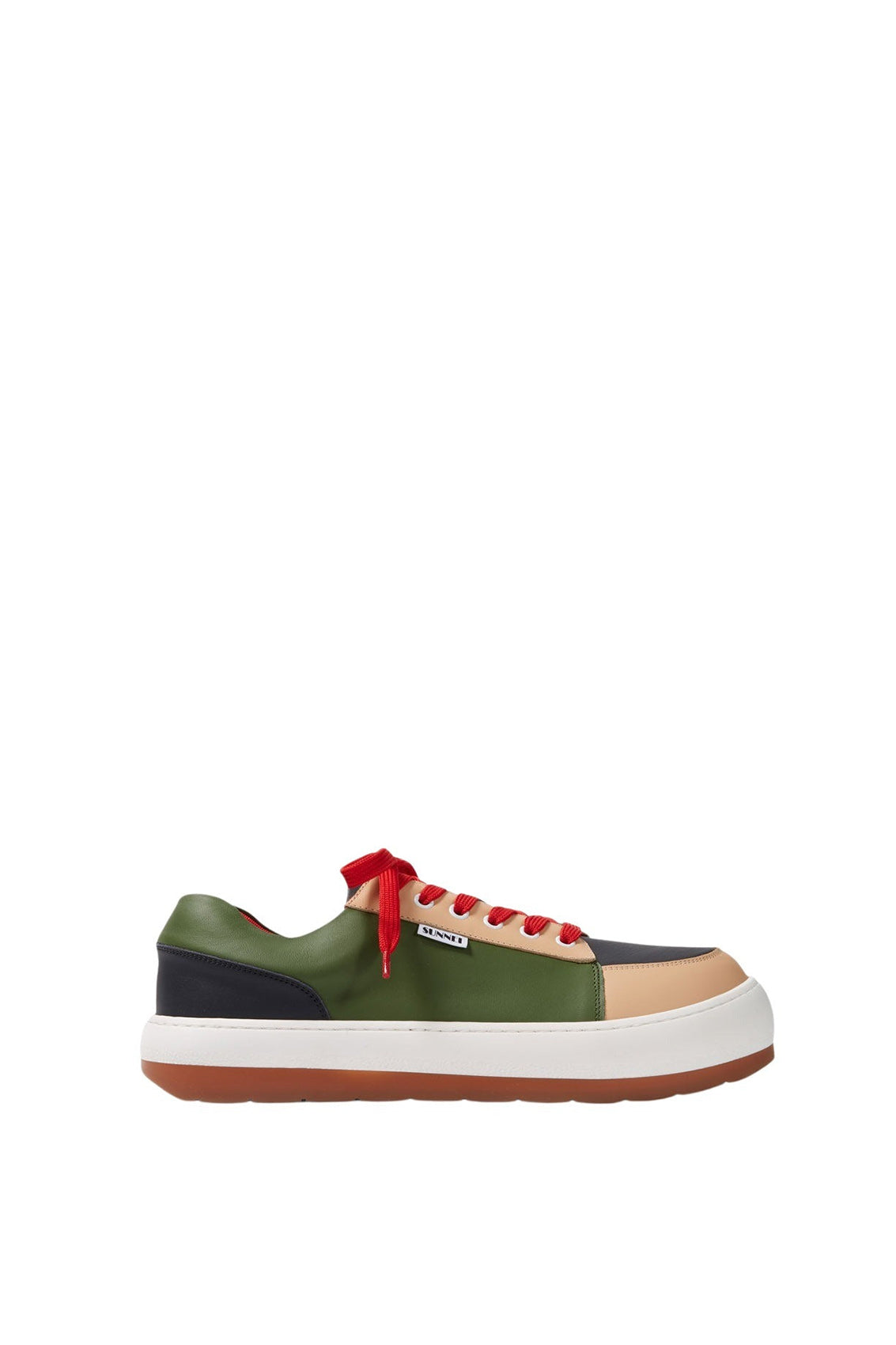 Rêveur leather sneakers - Green & Blue