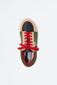 Rêveur leather sneakers - Green & Blue