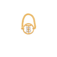 33 qty Bague plaquée or et monogramme - Light gold & Palladio