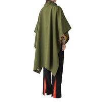 ZZNOSTOCK Cape en coton et soie - Olive