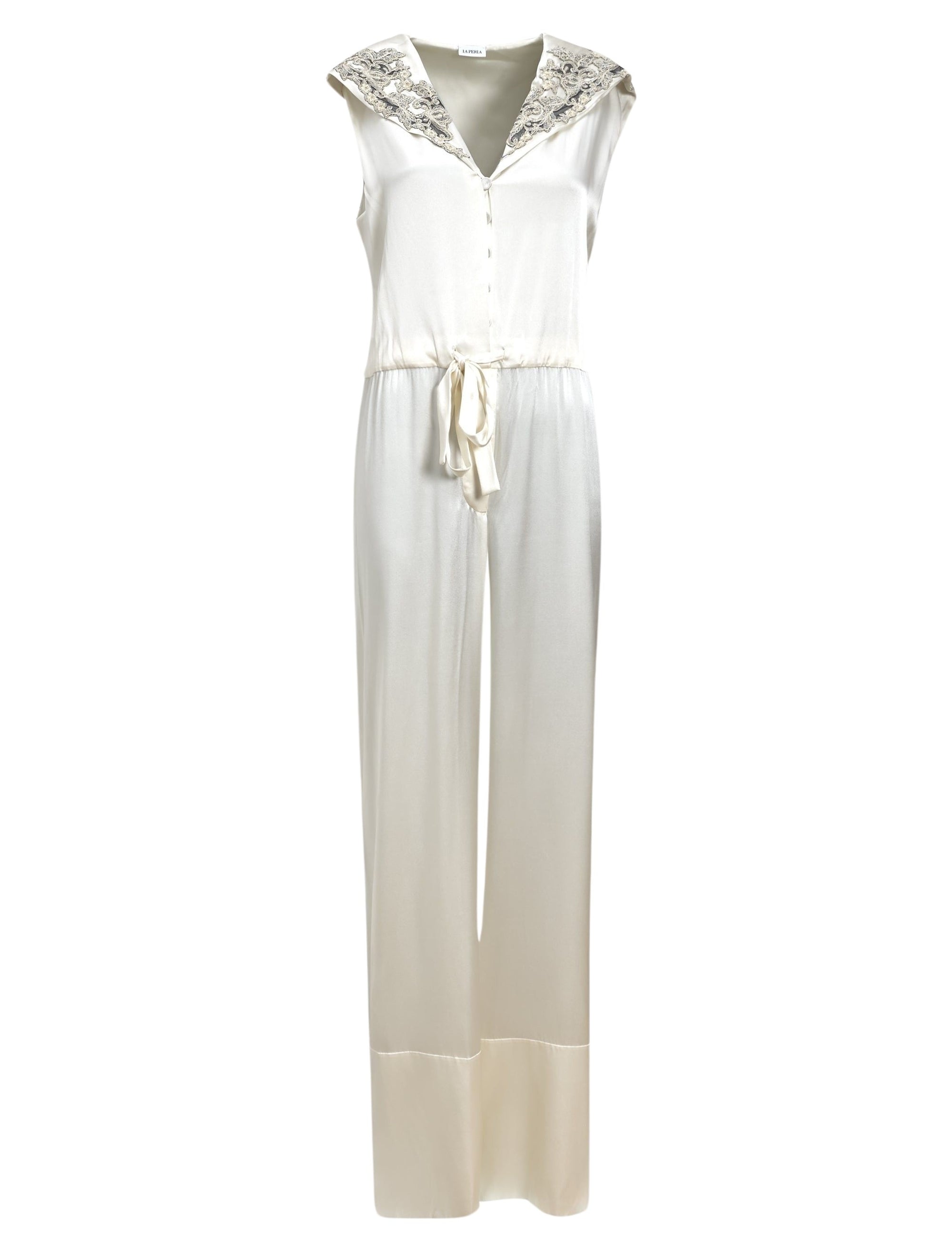 Silk Maison jumpsuit - Avorio & Nero