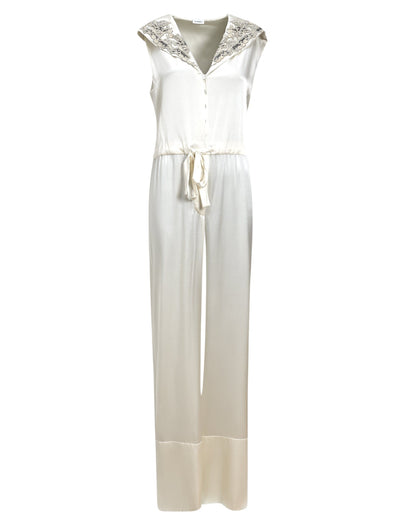 Silk Maison jumpsuit - Avorio & Nero