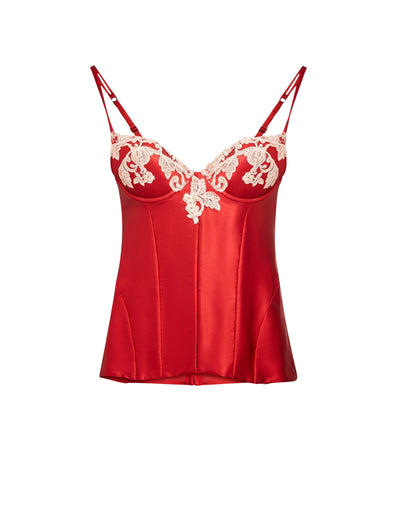 Corset Maison en soie - Rosso & Rosa