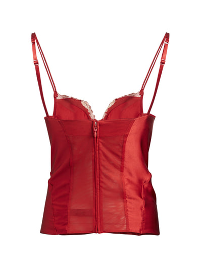 Corset Maison en soie - Rosso & Rosa