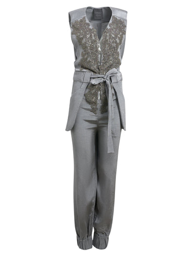 La Perla Atelier jumpsuit in cotton - Grigio & Argento