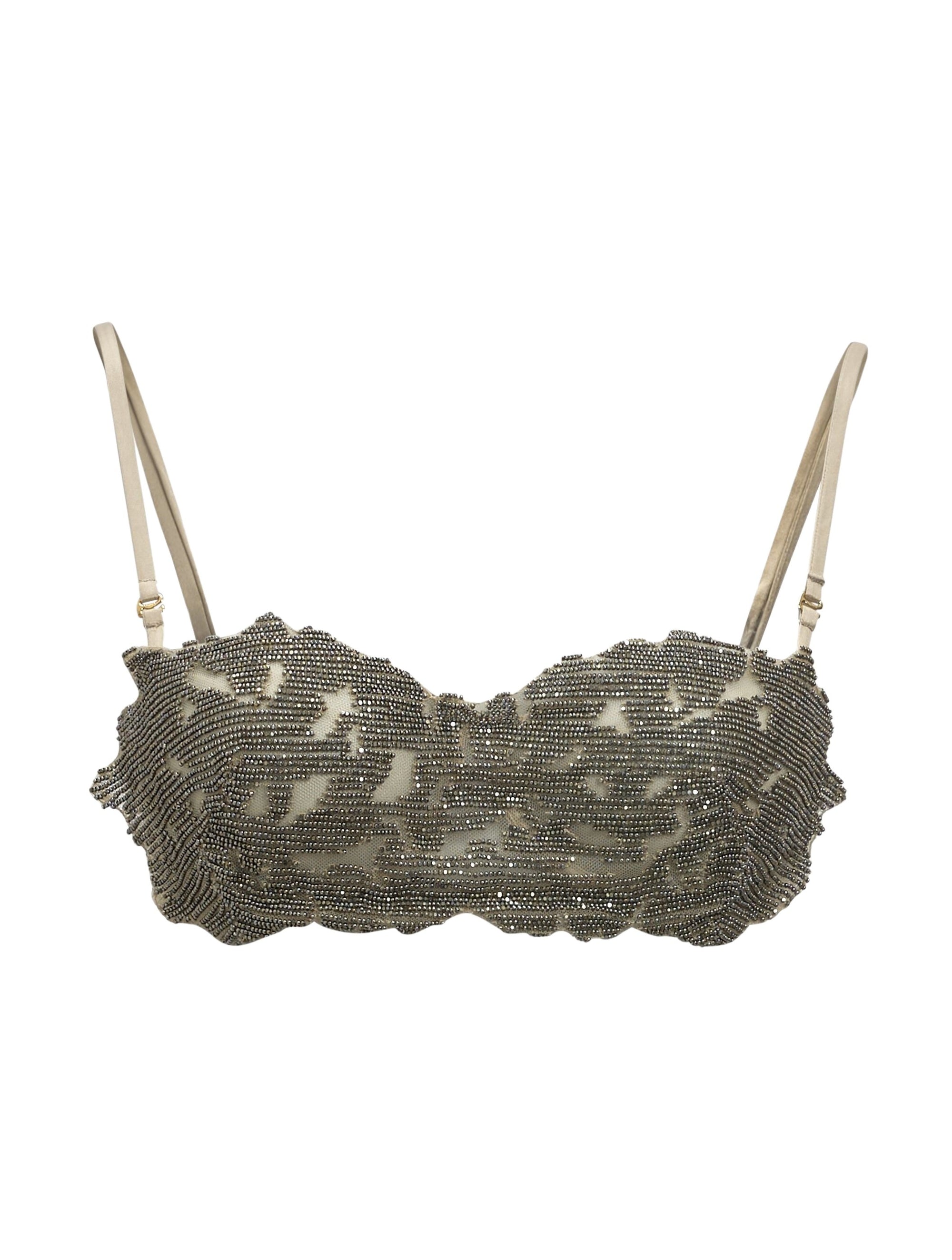 Soutien-gorge bralette La Perla Atelier en soie - Noisette & Bronzo