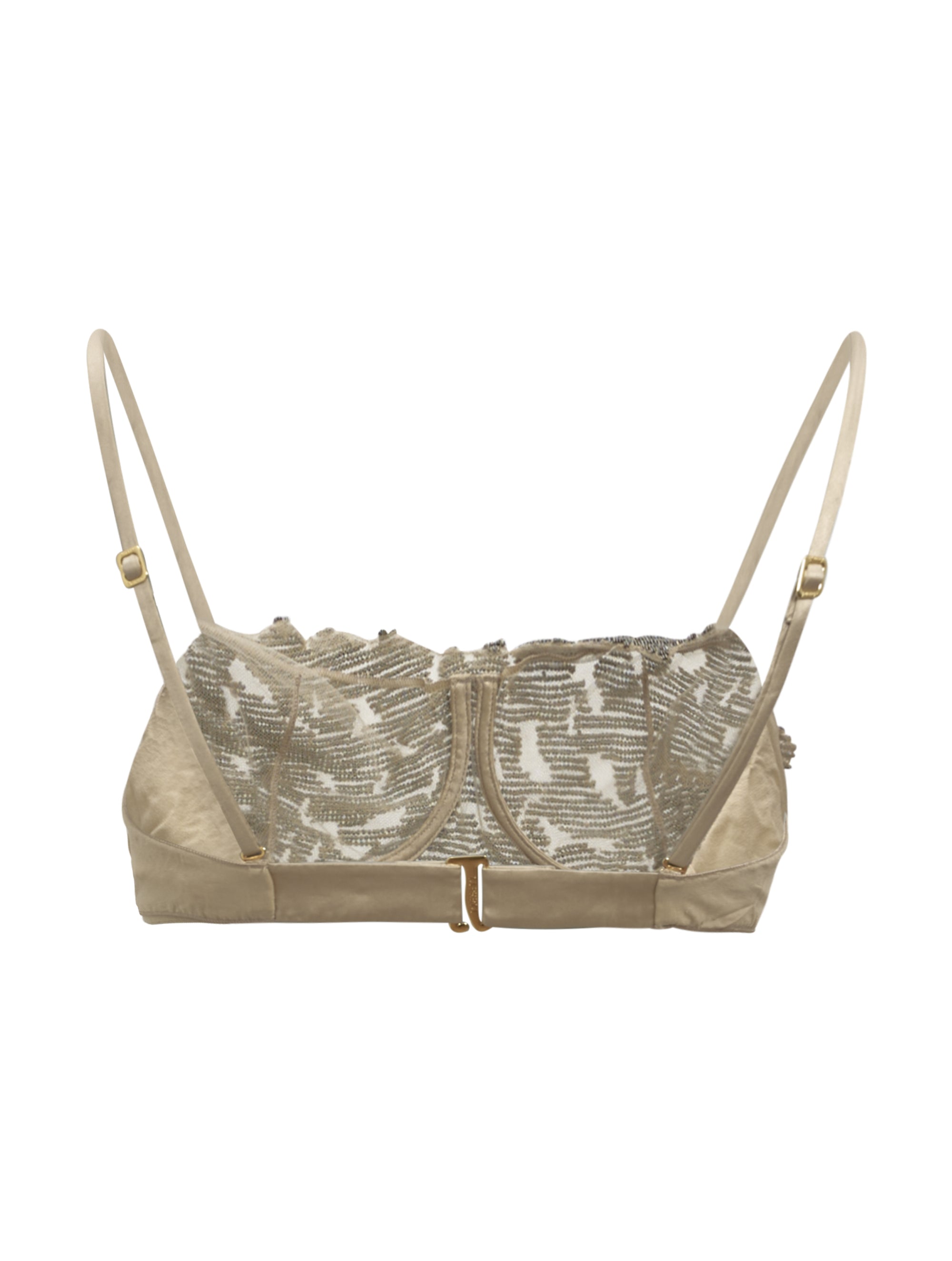 Soutien-gorge bralette La Perla Atelier en soie - Noisette & Bronzo