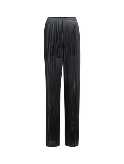 Pantalon Atelier Nervures en soie - Nero Iridescente