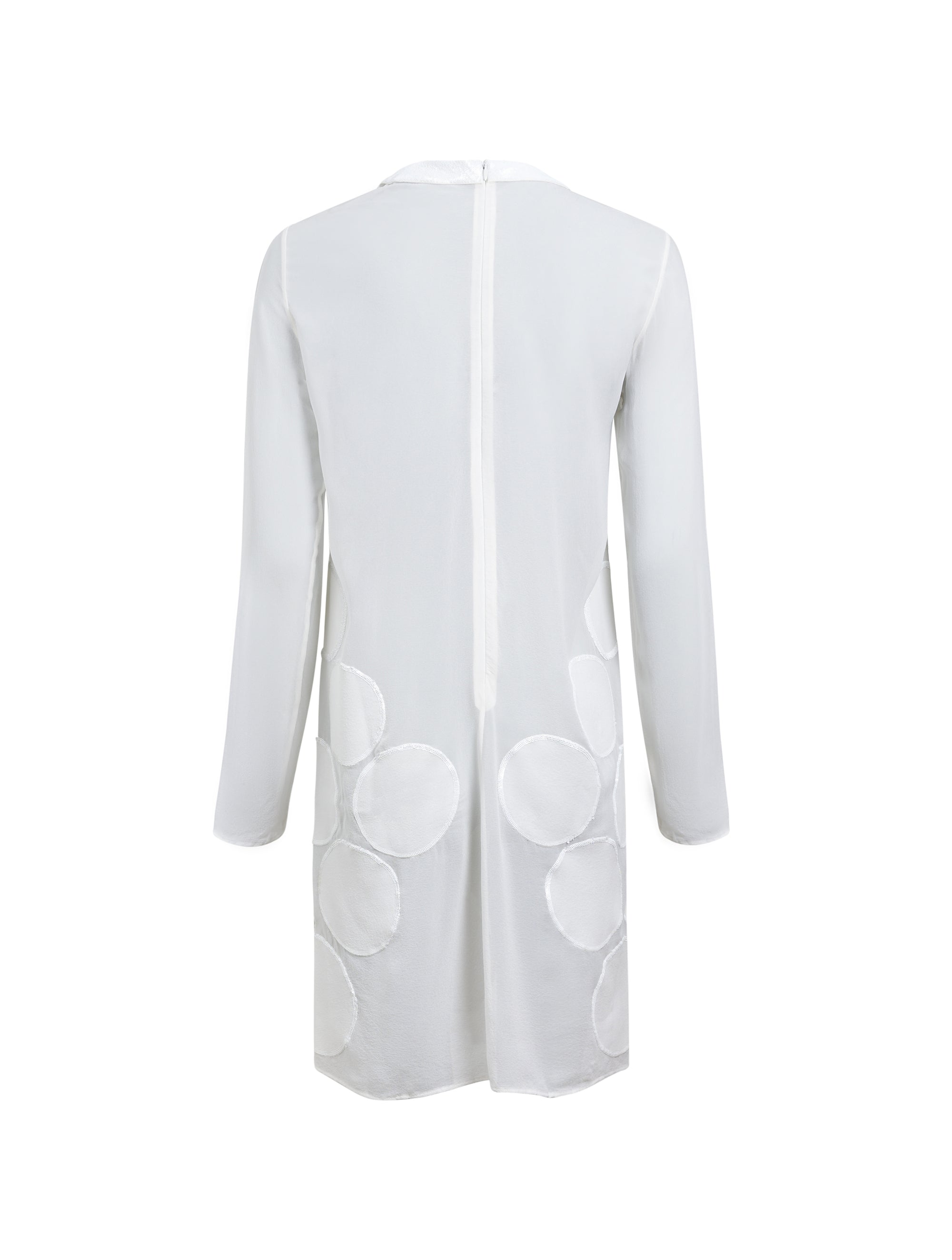 Chemise de nuit courte Atelier Collection en soie - Off White