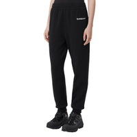 Wide embroidery jogging trousers - Black