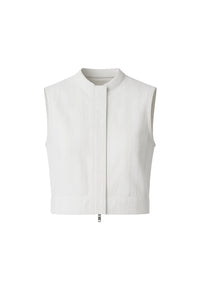 Short sleeveless jacket - White