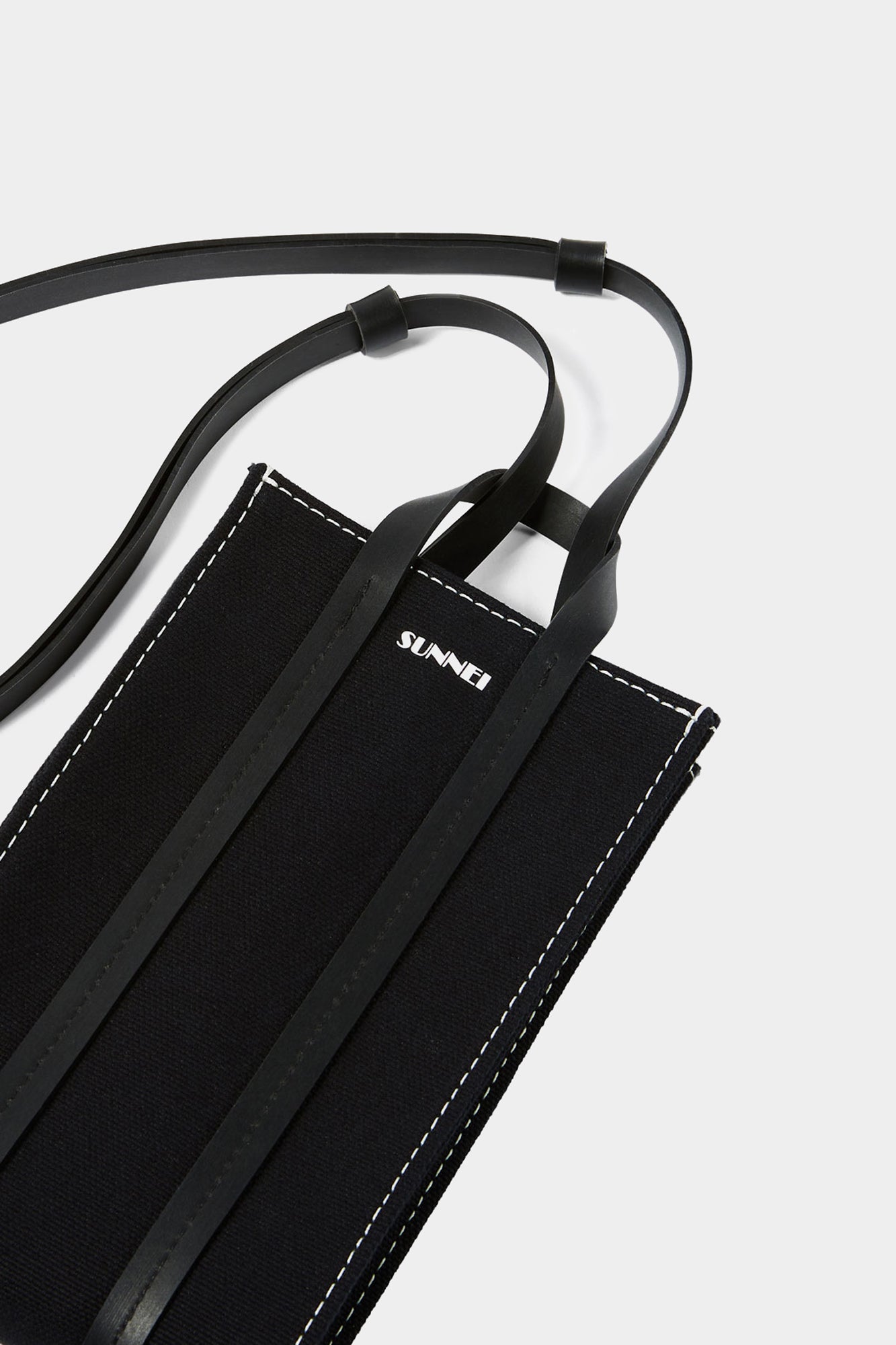 Parallelepiped shoulder bag for iPhone - Black