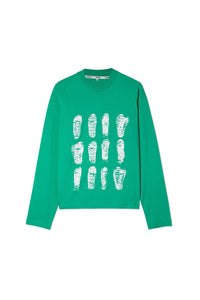 Long-sleeved graphic T-shirt - Green