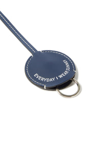 Eiws leather key ring - Navy Blue
