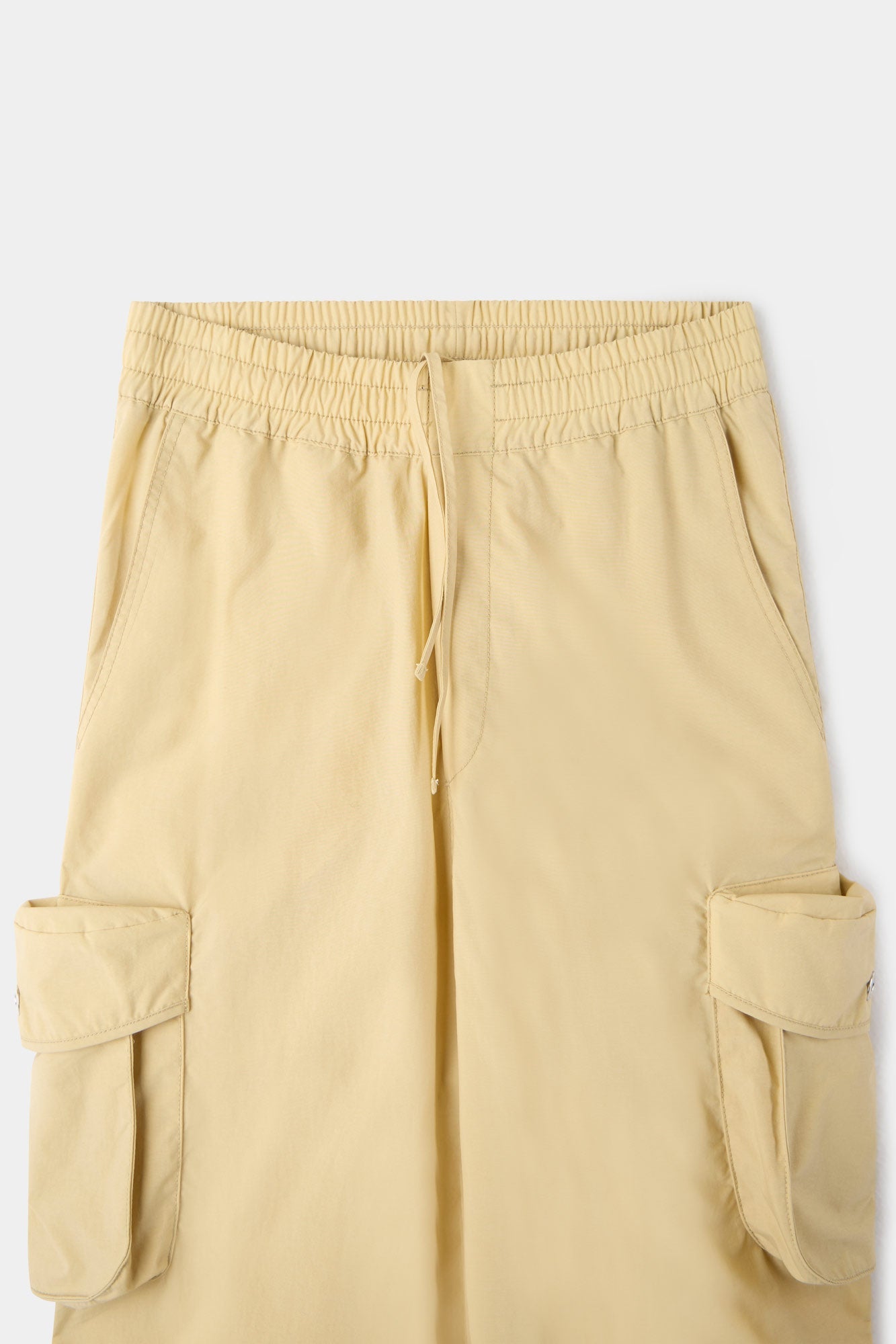 Elastic cargo trousers - Beige