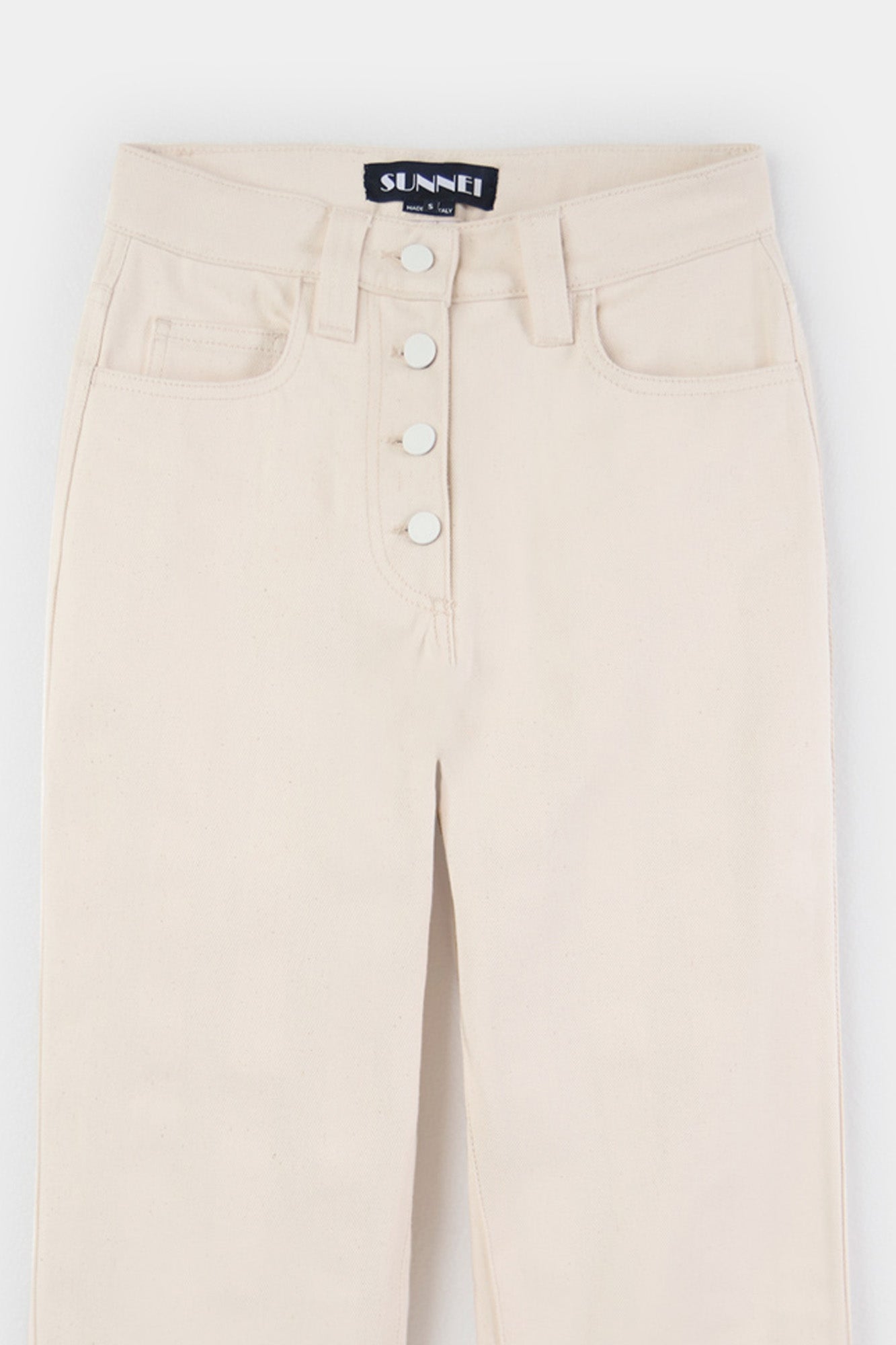 Classic high-waisted trousers - Ecru