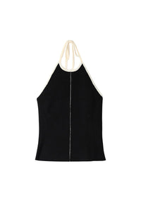Knitted tank top - Black