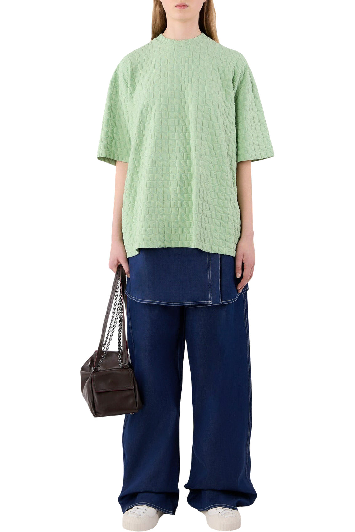 Round-neck logo T-shirt - Sage Green