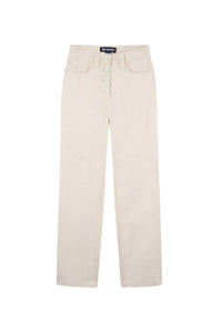 Classic high-waisted trousers - Ecru