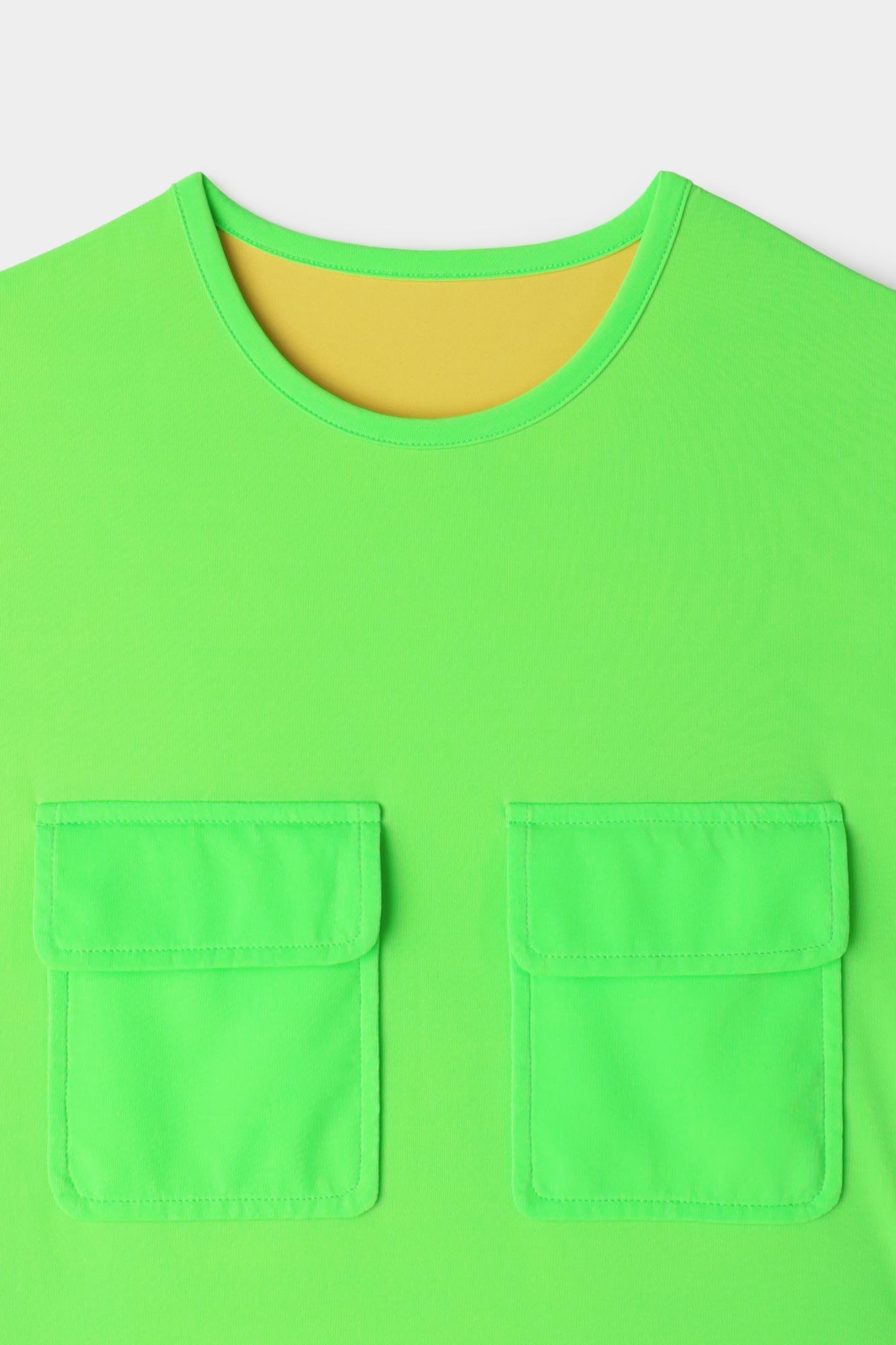 Midi dress with pockets - Fluo Green