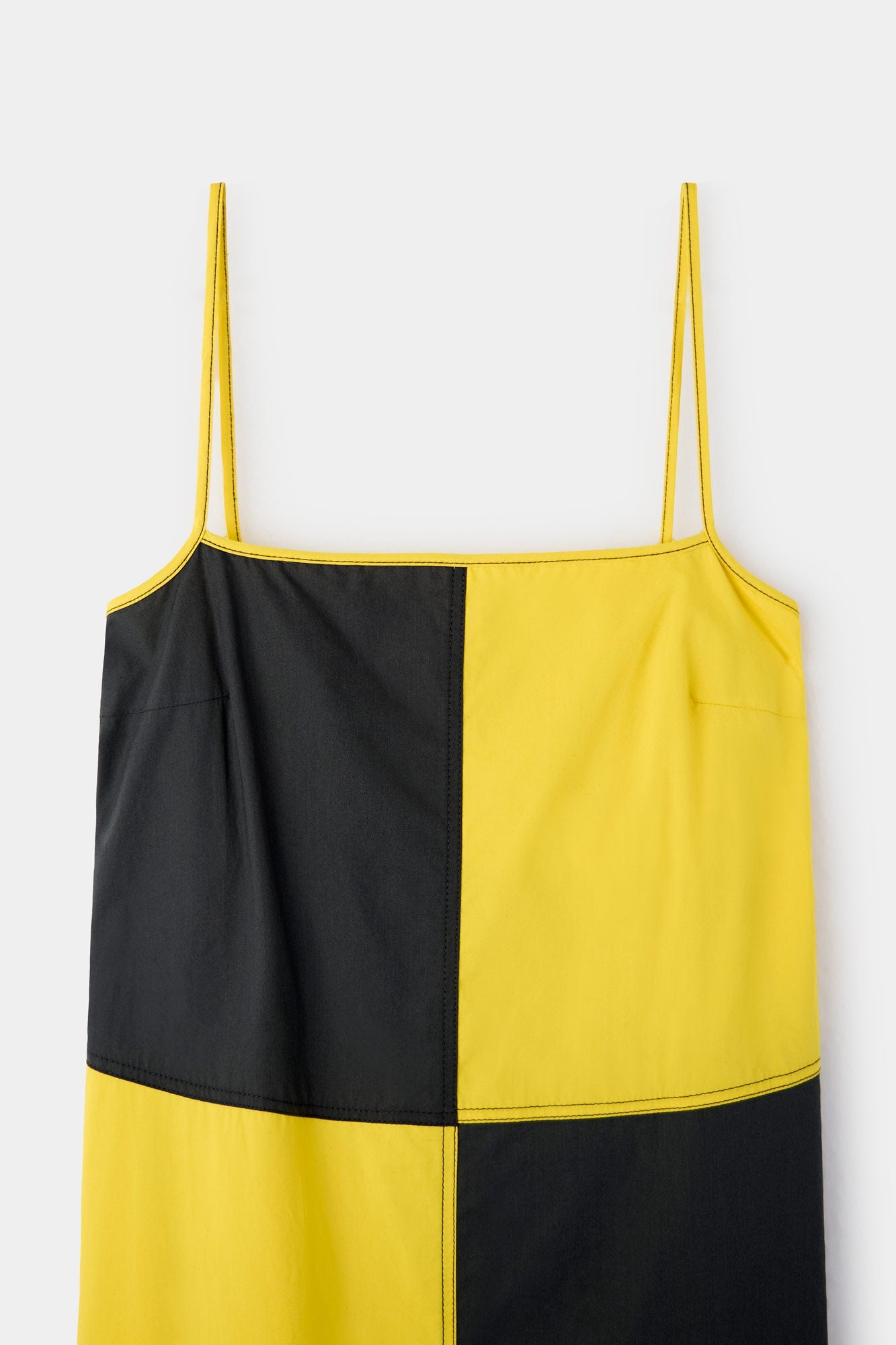Checked maxi dress - Petrol Blue & Yellow