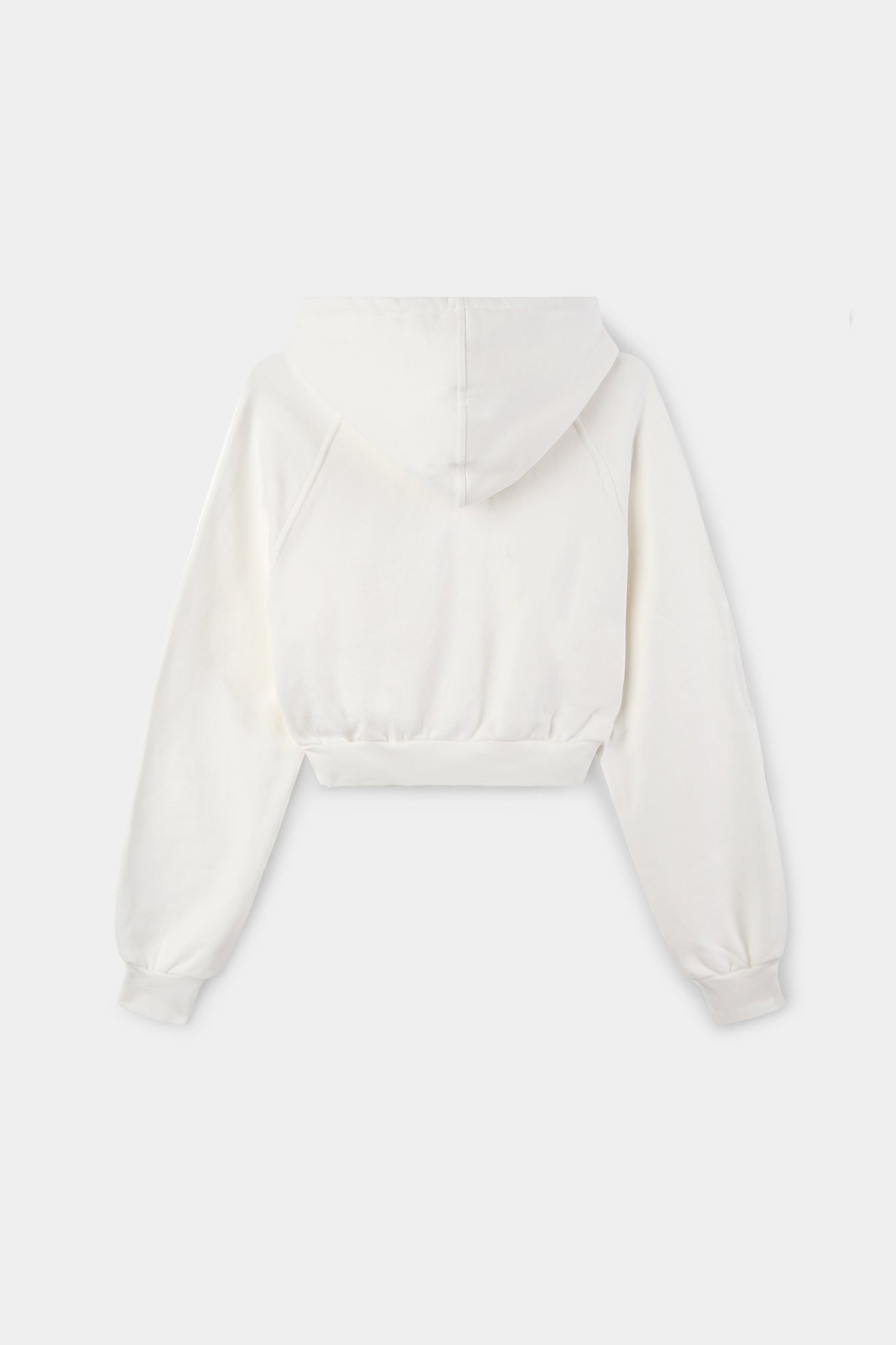 Embroidered short hoodie - Dust