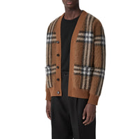 1 qty Cardigan en jacquard de laine - Dark Birch Brown