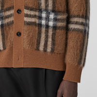 1 qty Cardigan en jacquard de laine - Dark Birch Brown