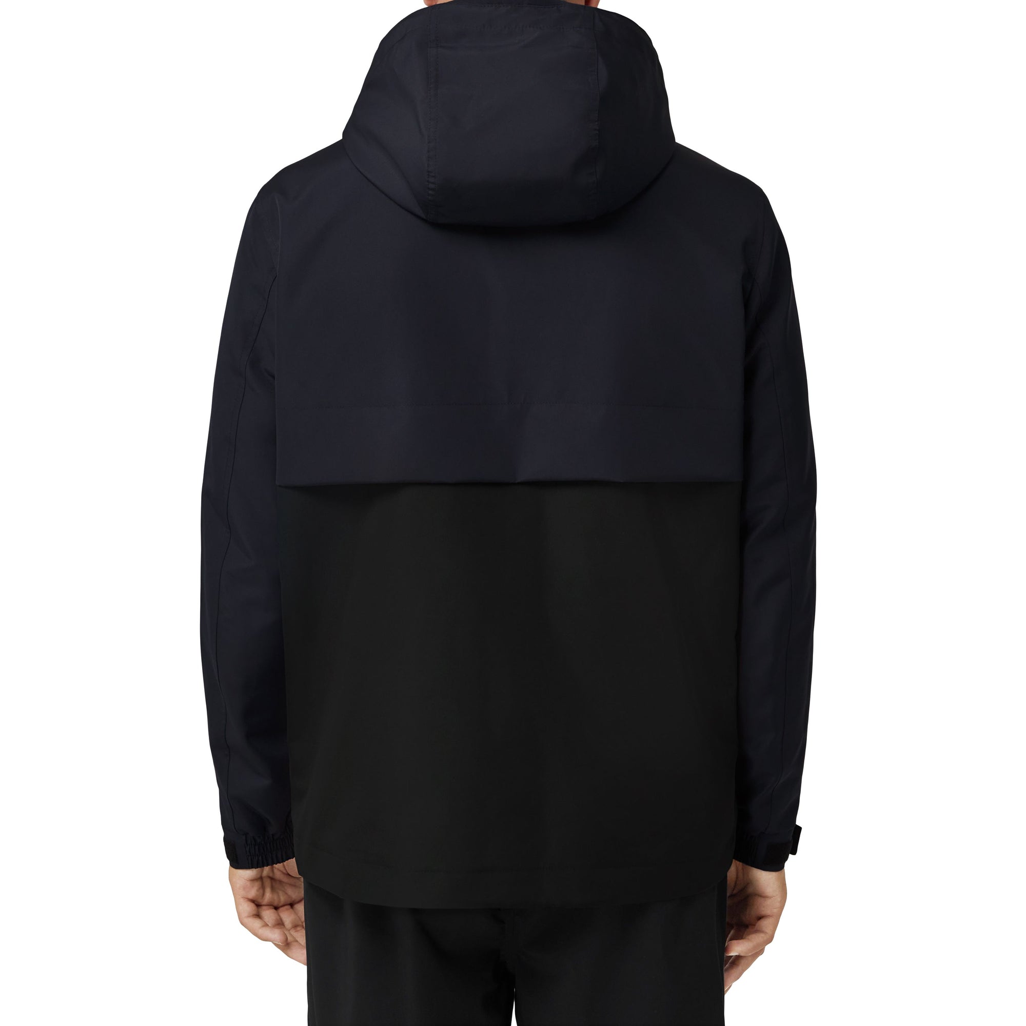 1 qty Veste légère bicolore à capuche repliable - Black