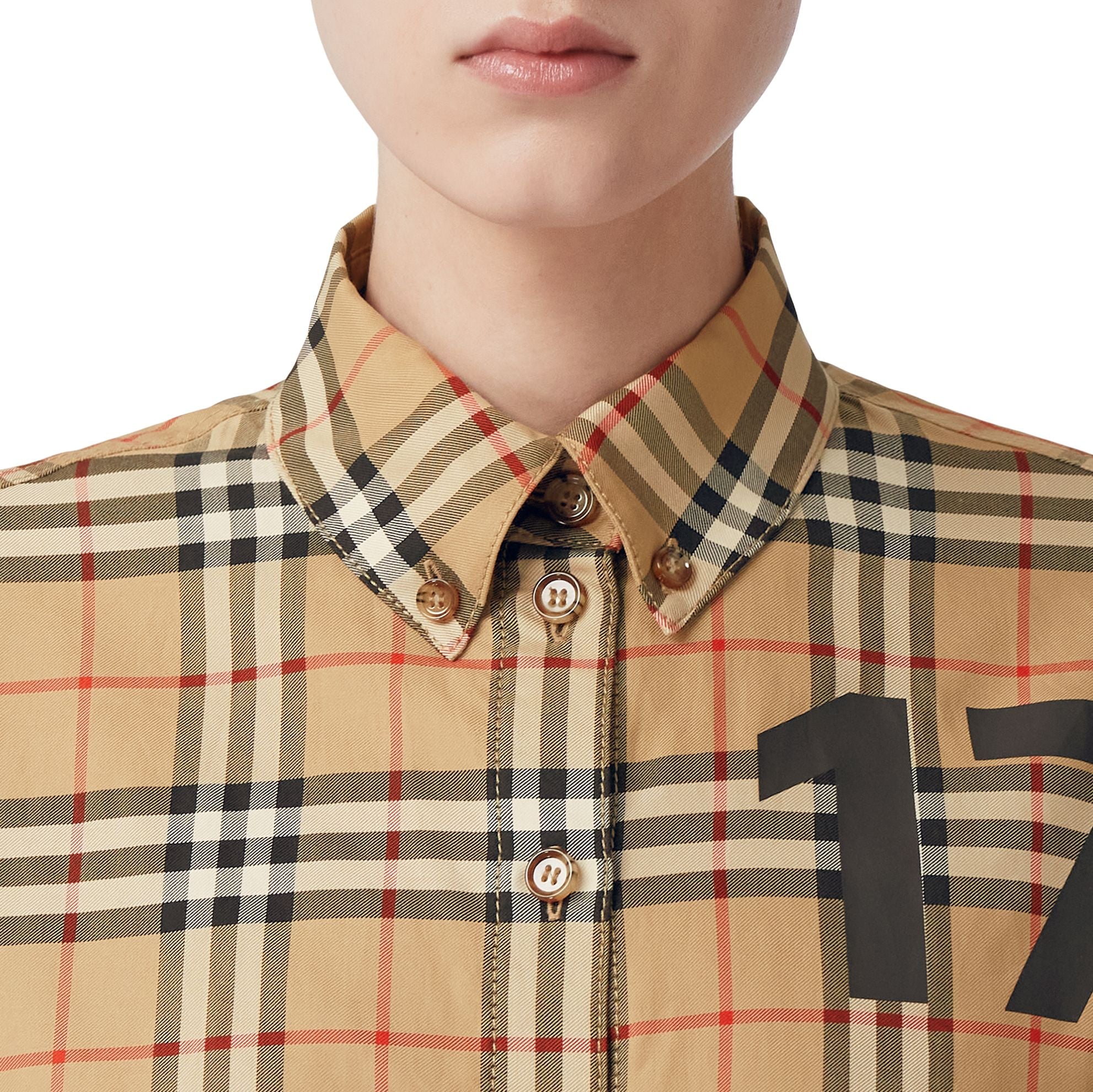 2 qty Chemise à motif check - Archive Beige Check