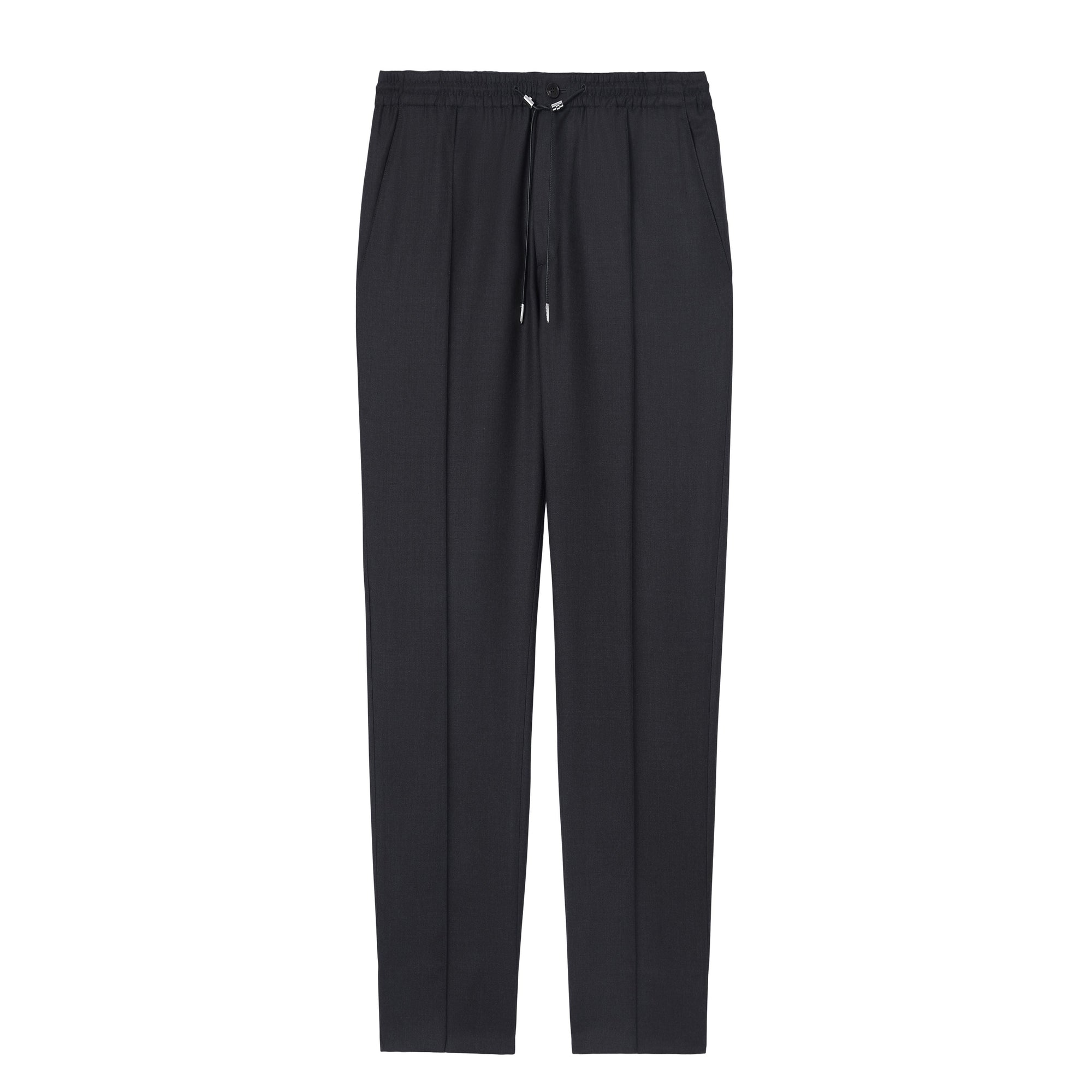 1 qty Pantalon en laine à motif monogramme - Dark Charcoal Melange