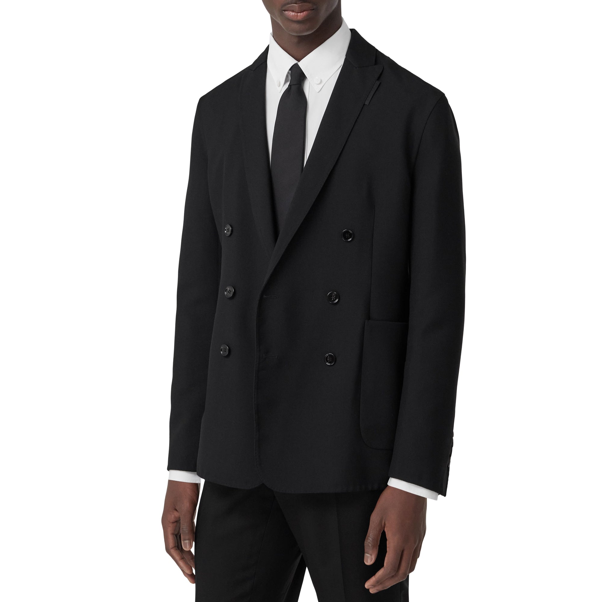 2 qty Veste ajustée en laine coupe slim - Black