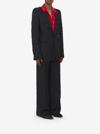 Blazer à double boutonnage en laine - Black
