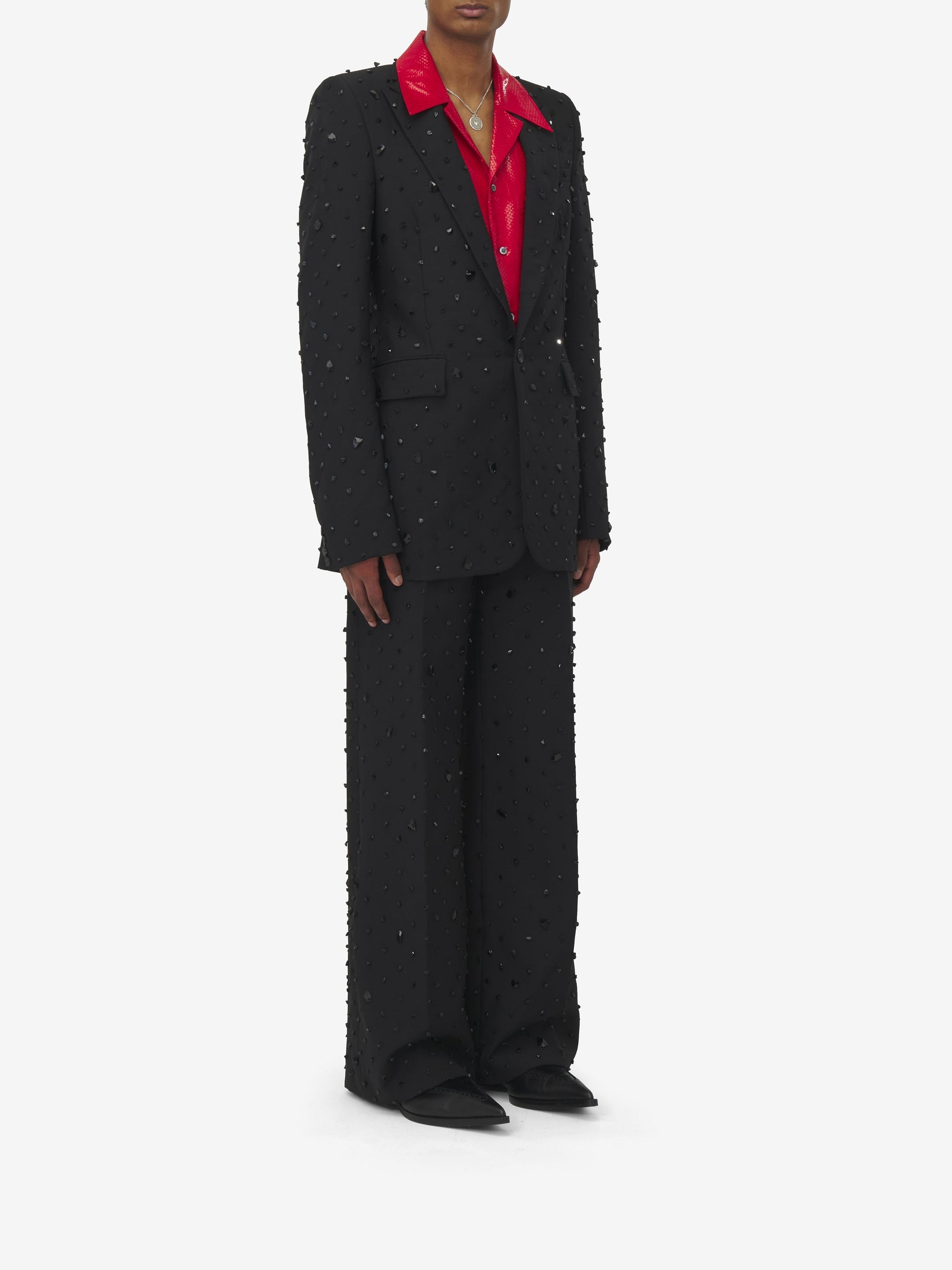 Blazer à double boutonnage en laine - Black