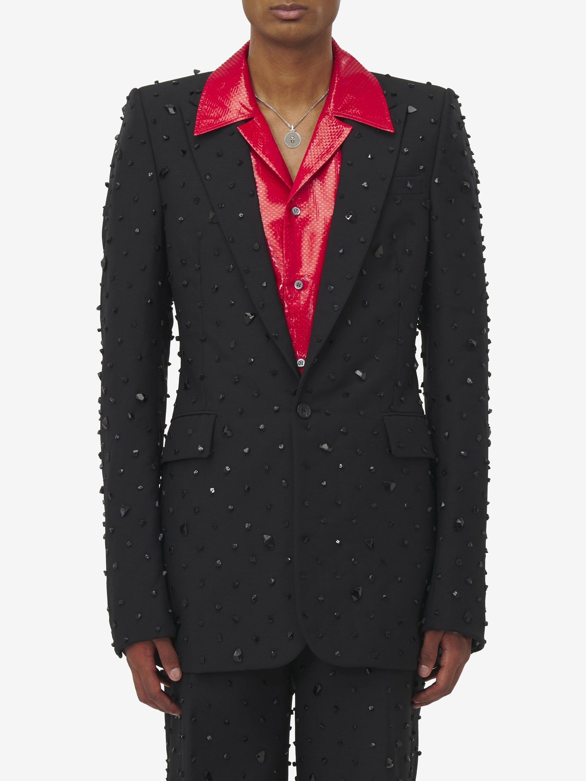 Blazer à double boutonnage en laine - Black