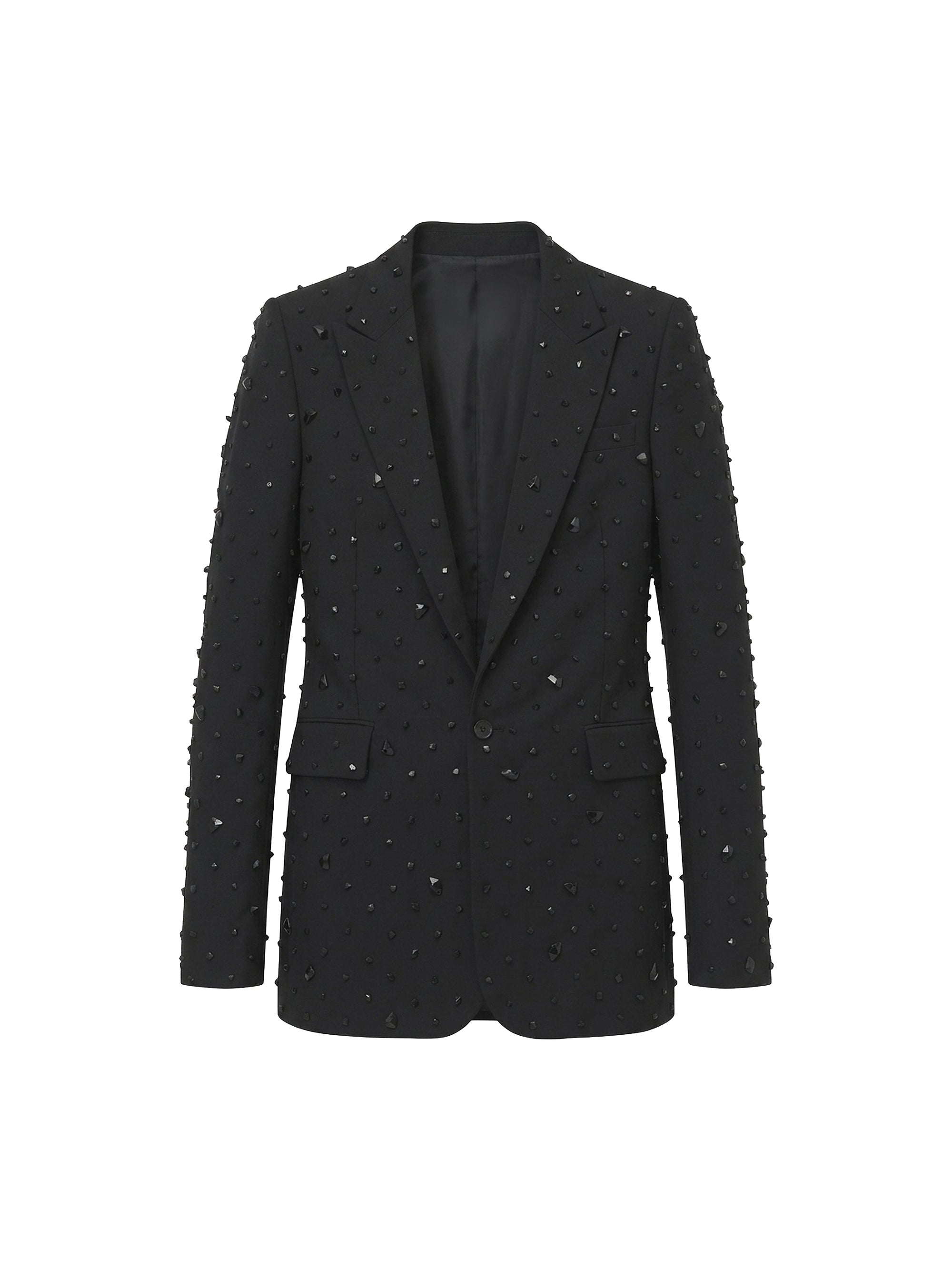 Blazer à double boutonnage en laine - Black