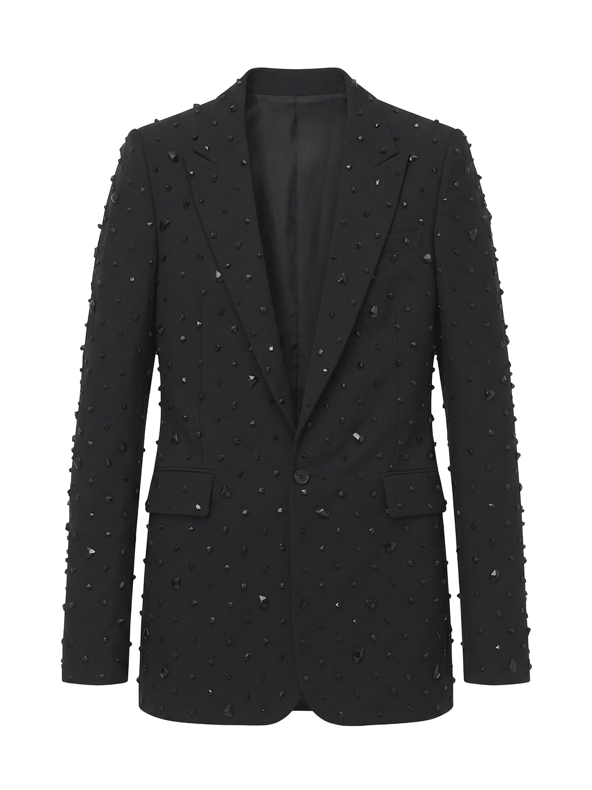 Veste à double boutonnage en laine - Black
