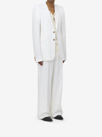 Pantalon ajusté en laine - Soft White