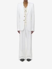 Pantalon ajusté en laine - Soft White