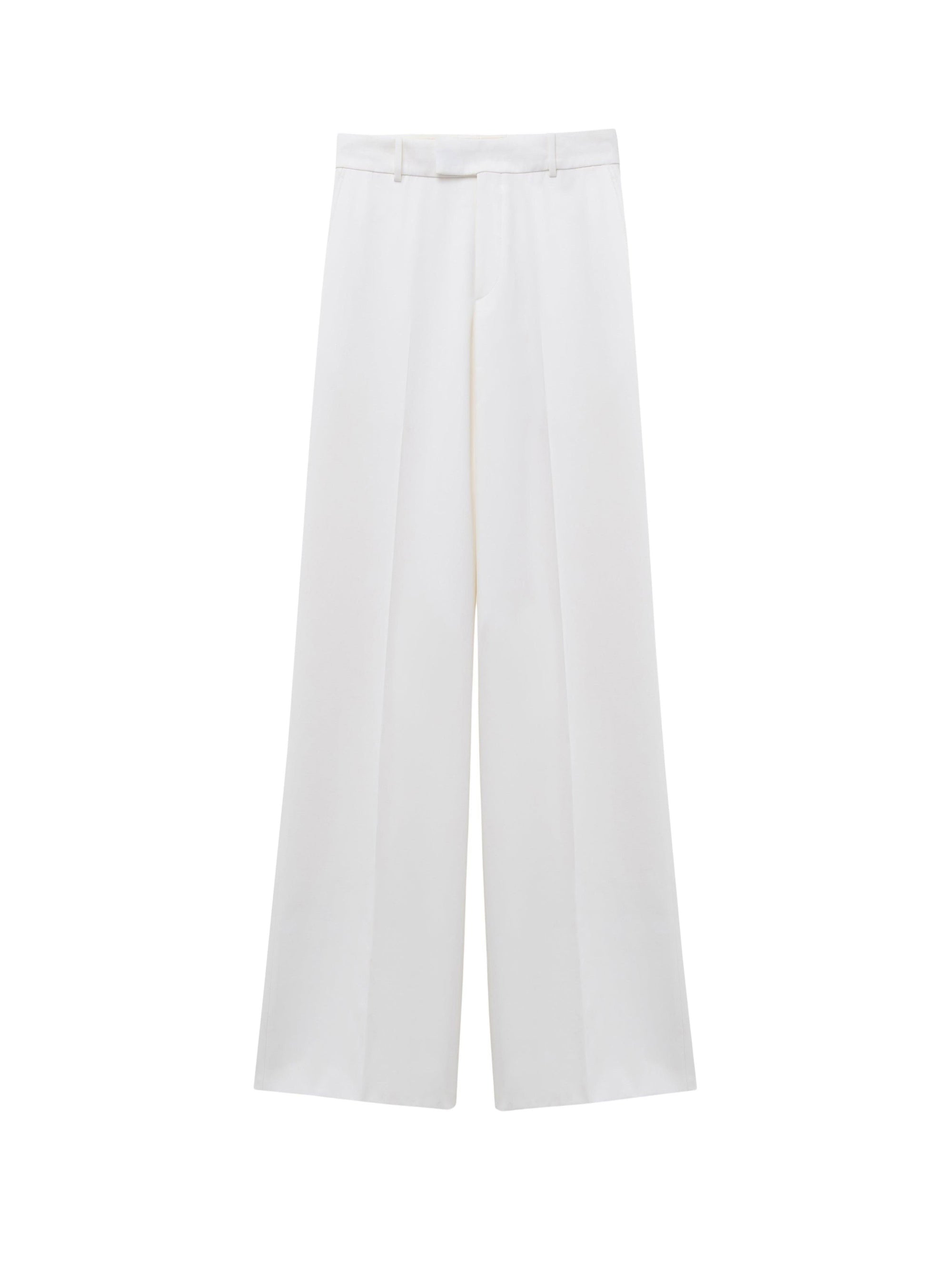 Pantalon ajusté en laine - Soft White
