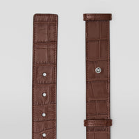 1 qty Ceinture en cuir embossé - Deep Cocoa