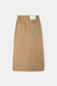Long skirt with buttons - Beige