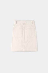 Short skirt with buttons - Ecru