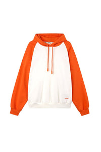 Contrast hoodie - Dust & Red