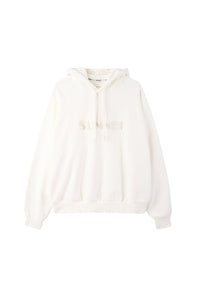 Large embroidered logo hoodie - Dust