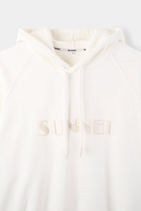 Large embroidered logo hoodie - Dust