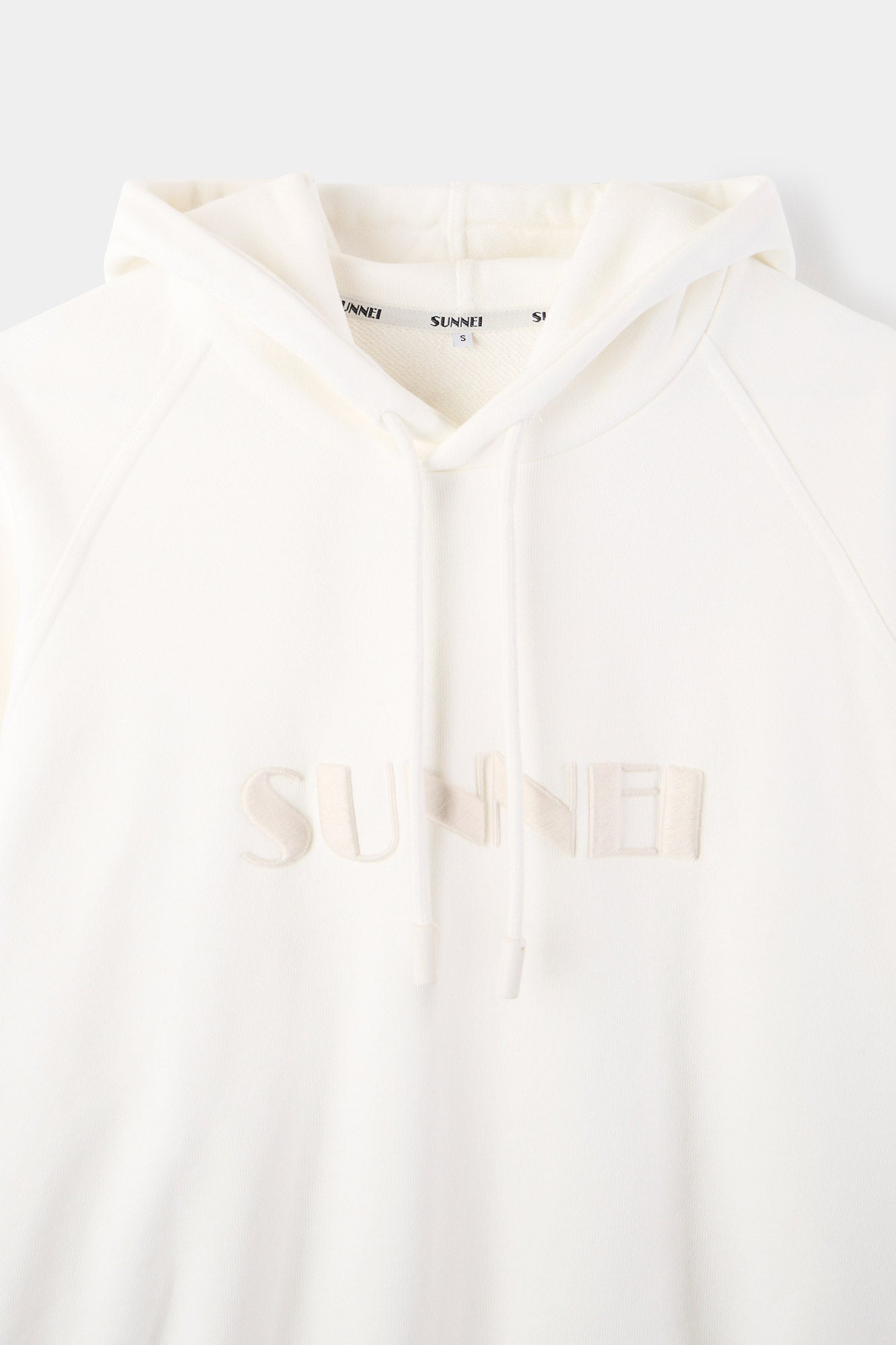 Large embroidered logo hoodie - Dust