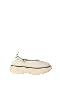 Captiva platform ballerinas in leather - Cream